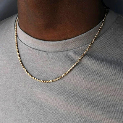Classic Rope Chain Mens Necklace