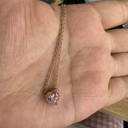 Heart-Shaped 925 Sterling Silver Heart Necklace