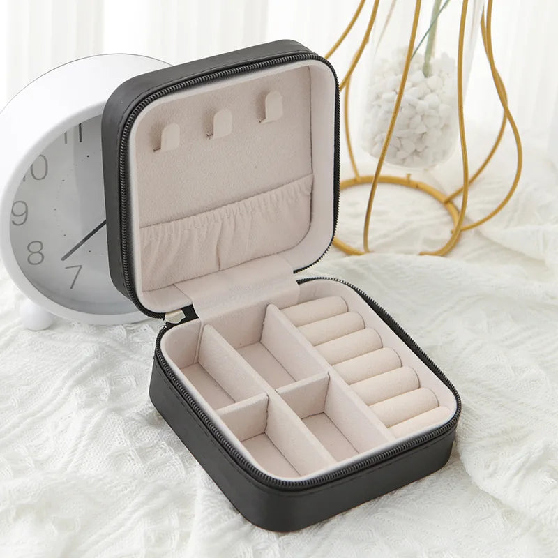 1pcs Single Layer Travel Jewelry Box Ladies