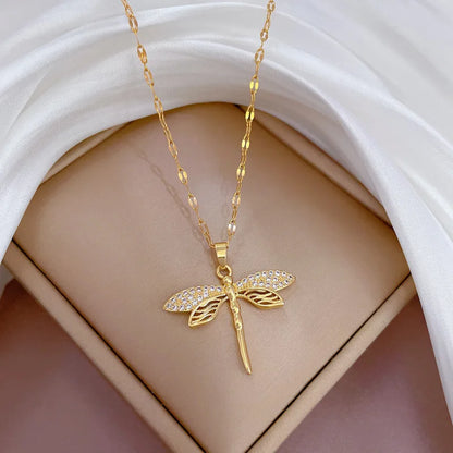 Stainless Steel Dragonfly Necklace