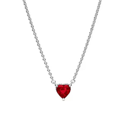 Heart-Shaped 925 Sterling Silver Heart Necklace