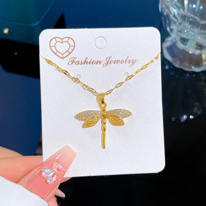 Stainless Steel Dragonfly Necklace