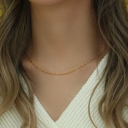 Stainless Steel Thin Chain Necklace for Women