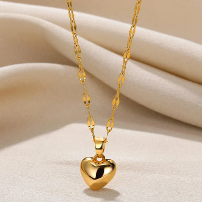 Stainless Steel Love Heart Necklace