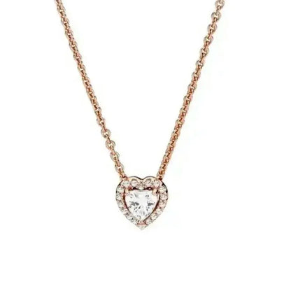 Heart-Shaped 925 Sterling Silver Heart Necklace