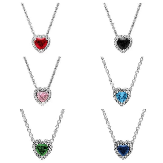 Heart-Shaped 925 Sterling Silver Heart Necklace