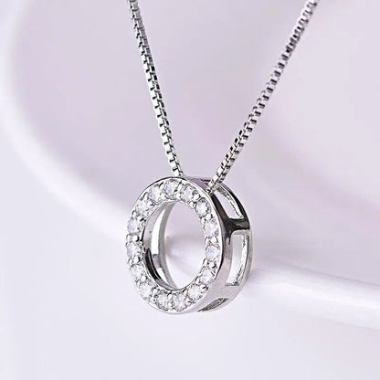 Circle Necklace with Cubic Zirconia