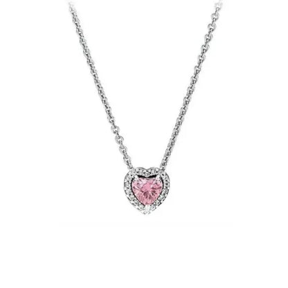 Heart-Shaped 925 Sterling Silver Heart Necklace