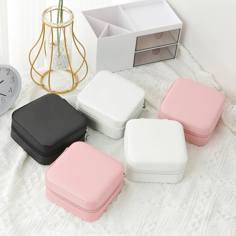 1pcs Single Layer Travel Jewelry Box Ladies