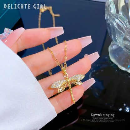 Stainless Steel Dragonfly Necklace