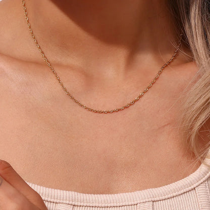 Stainless Steel Thin Chain Necklace for Women