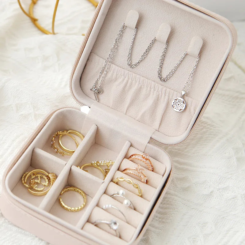 1pcs Single Layer Travel Jewelry Box Ladies