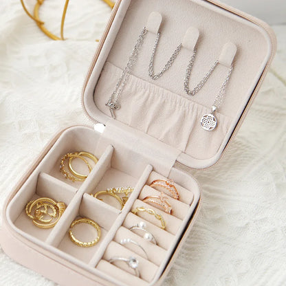 1pcs Single Layer Travel Jewelry Box Ladies