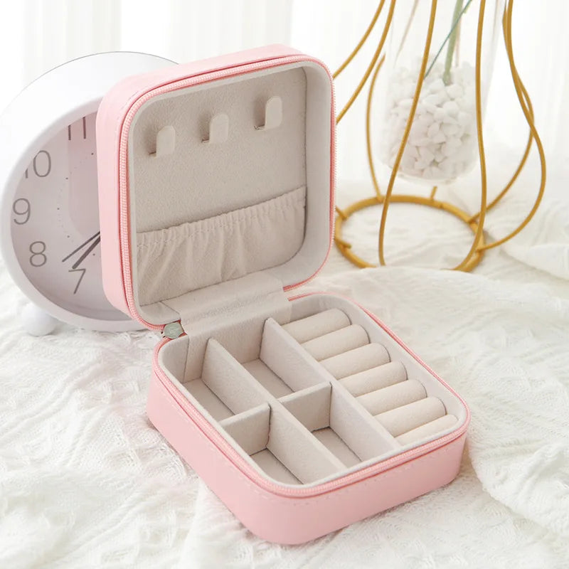1pcs Single Layer Travel Jewelry Box Ladies