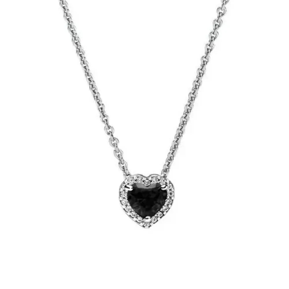 Heart-Shaped 925 Sterling Silver Heart Necklace