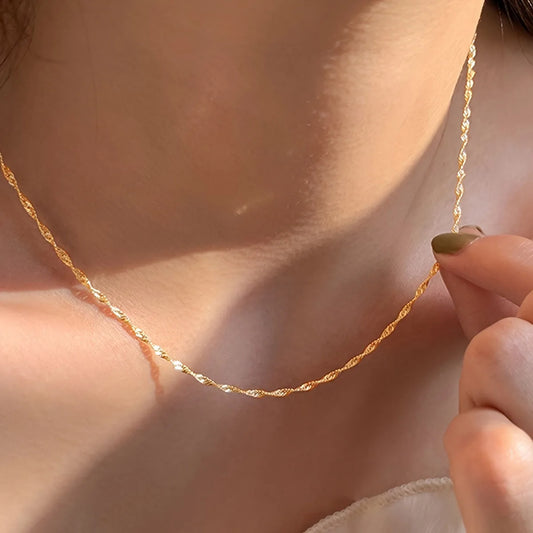 Stainless Steel Thin Chain Necklace for Women